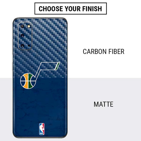 NBA Utah Jazz Yellow Texture Galaxy S20 Skin