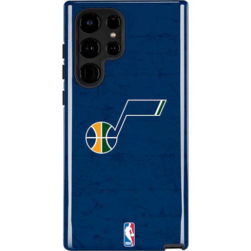 NBA Utah Jazz Yellow Texture Galaxy S22 Ultra Pro Case