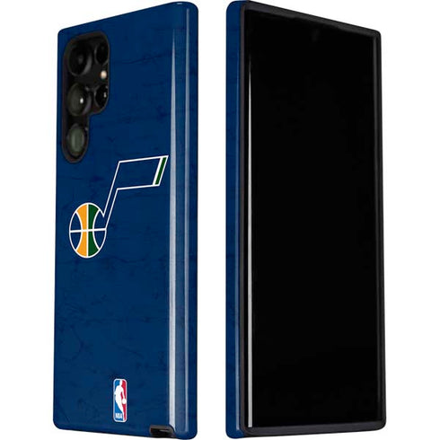 NBA Utah Jazz Yellow Texture Galaxy S22 Ultra Pro Case
