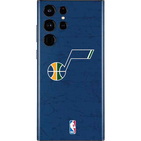 NBA Utah Jazz Yellow Texture Galaxy S22 Ultra Skin