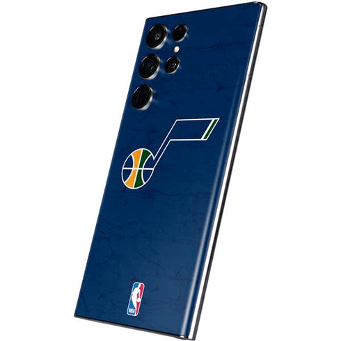 NBA Utah Jazz Yellow Texture Galaxy S22 Ultra Skin