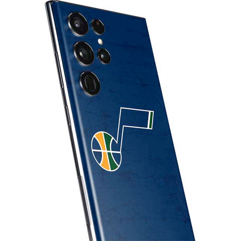 NBA Utah Jazz Yellow Texture Galaxy S22 Ultra Skin