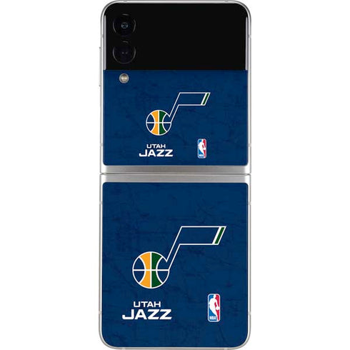 NBA Utah Jazz Yellow Texture Galaxy Z Flip4 5G Skin