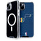 NBA Utah Jazz Yellow Texture iPhone 15 Plus MagSafe Case