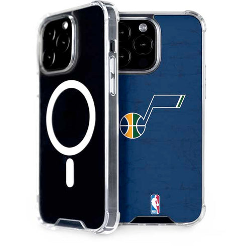 NBA Utah Jazz Yellow Texture iPhone 15 Pro Max MagSafe Case