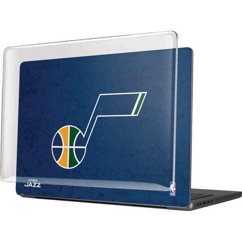 NBA Utah Jazz Yellow Texture MacBook Pro 14in (2021-24) Case plus Skin
