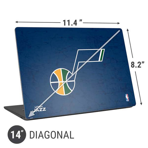 NBA Utah Jazz Yellow Texture Universal Laptop 14in (11.4 x 8.2in) Skin