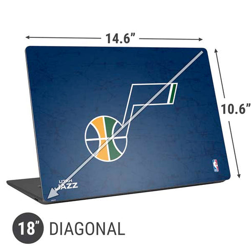 NBA Utah Jazz Yellow Texture Universal Laptop 18in (14.6 x 10.6in) Skin