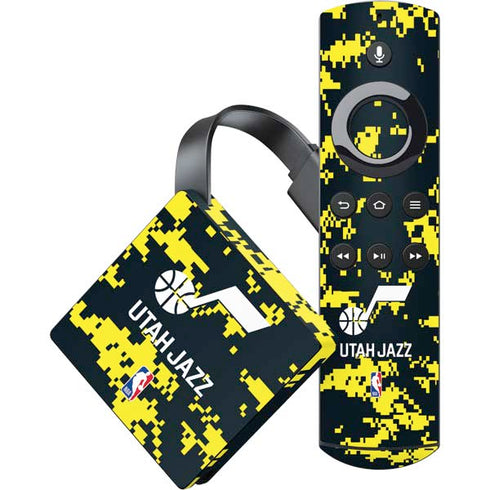 NBA Utah Jazz Grey Digi Camo Amazon Fire TV Skin