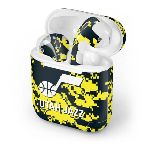 NBA Utah Jazz Grey Digi Camo Apple AirPods Skin