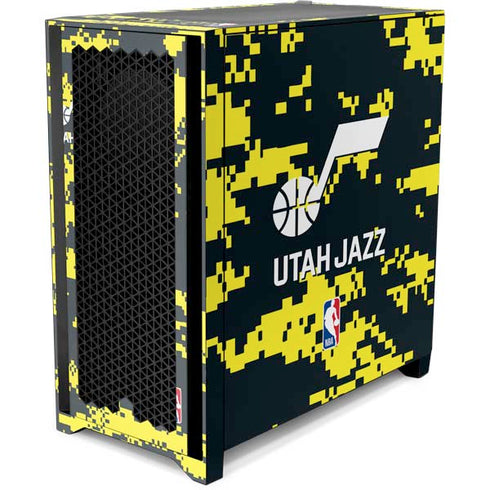 NBA Utah Jazz Grey Digi Camo Corsair 4000D Tempered Glass Mid-Tower ATX Case Skin