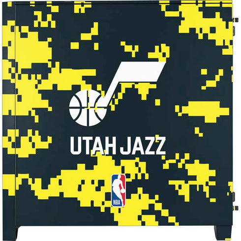 NBA Utah Jazz Grey Digi Camo Corsair 4000D Tempered Glass Mid-Tower ATX Case Skin