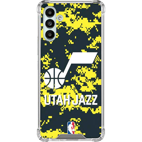 NBA Utah Jazz Grey Digi Camo Galaxy A13 5G Clear Case