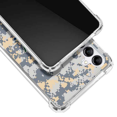 NBA Utah Jazz Grey Digi Camo Galaxy A14 5G Clear Case