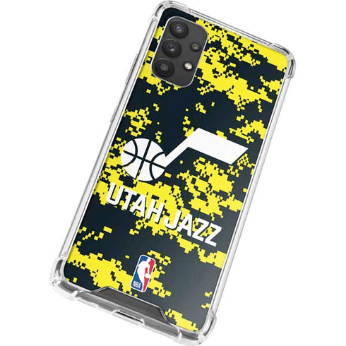 NBA Utah Jazz Grey Digi Camo Galaxy A32 5G Clear Case