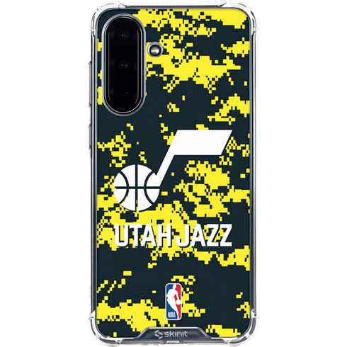 NBA Utah Jazz Grey Digi Camo Galaxy A36 5G Clear Case