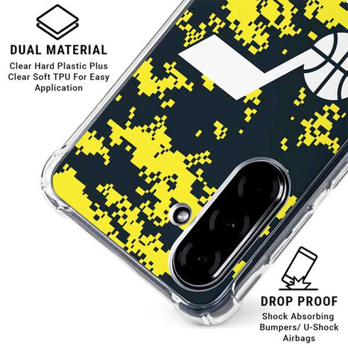 NBA Utah Jazz Grey Digi Camo Galaxy A36 5G Clear Case