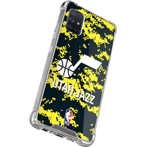 NBA Utah Jazz Grey Digi Camo Galaxy A71 5G Clear Case