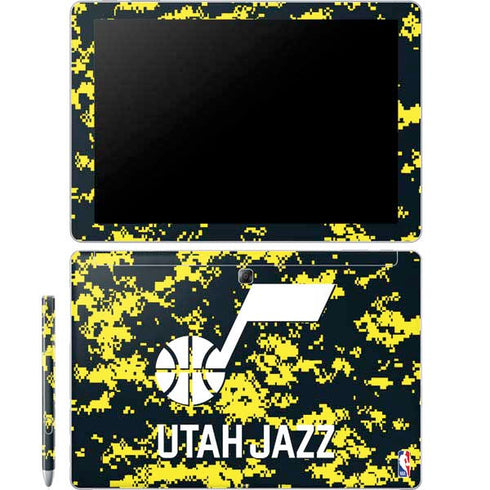 NBA Utah Jazz Grey Digi Camo Galaxy Book 12in Skin