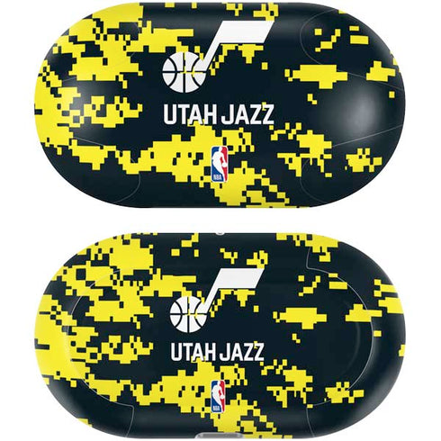 NBA Utah Jazz Grey Digi Camo Galaxy Buds Plus Skin