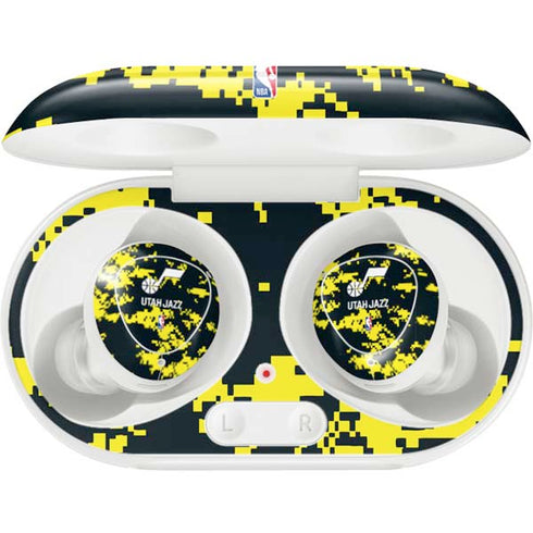 NBA Utah Jazz Grey Digi Camo Galaxy Buds Plus Skin