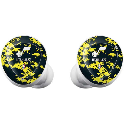 NBA Utah Jazz Grey Digi Camo Galaxy Buds Plus Skin
