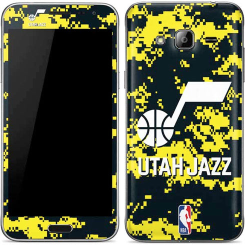 NBA Utah Jazz Grey Digi Camo Galaxy J3 Skin