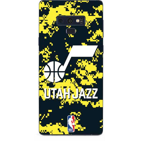 NBA Utah Jazz Grey Digi Camo Galaxy Note 9 Skin