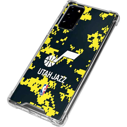 NBA Utah Jazz Grey Digi Camo Galaxy Note20 5G Clear Case