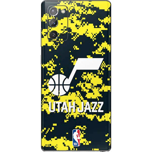 NBA Utah Jazz Grey Digi Camo Galaxy Note20 5G Skin