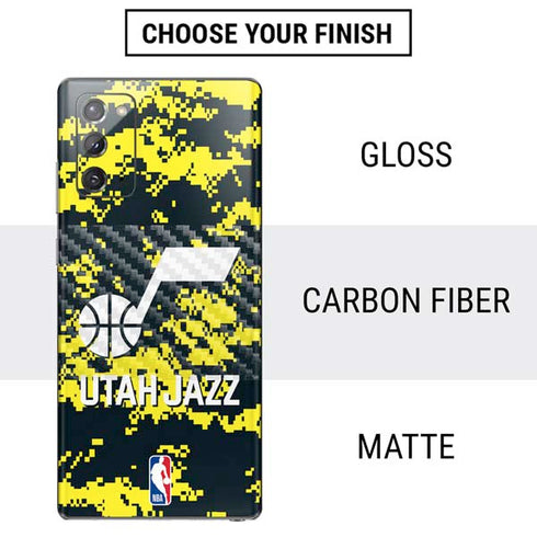 NBA Utah Jazz Grey Digi Camo Galaxy Note20 5G Skin