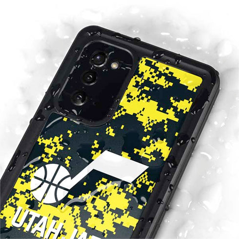 NBA Utah Jazz Grey Digi Camo Galaxy Note20 5G Waterproof Case
