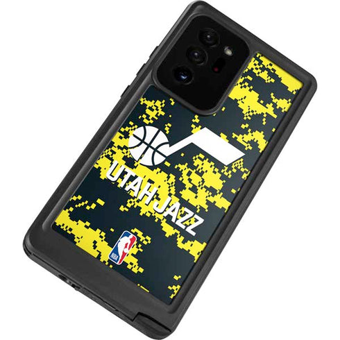 NBA Utah Jazz Grey Digi Camo Galaxy Note20 Ultra 5G Waterproof Case