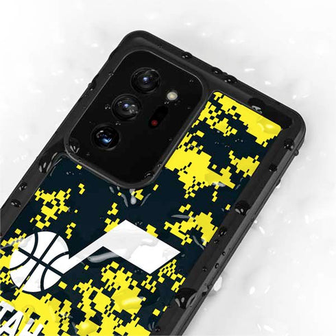 NBA Utah Jazz Grey Digi Camo Galaxy Note20 Ultra 5G Waterproof Case