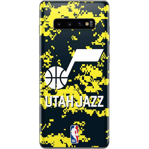 NBA Utah Jazz Grey Digi Camo Galaxy S10 Plus Skin