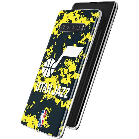 NBA Utah Jazz Grey Digi Camo Galaxy S10 Plus Skin