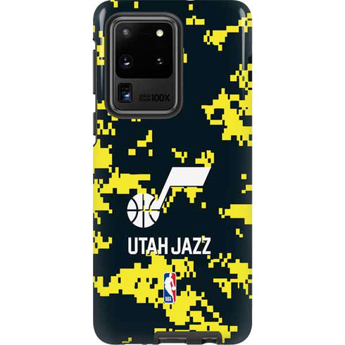 NBA Utah Jazz Grey Digi Camo Galaxy S20 Ultra 5G Pro Case