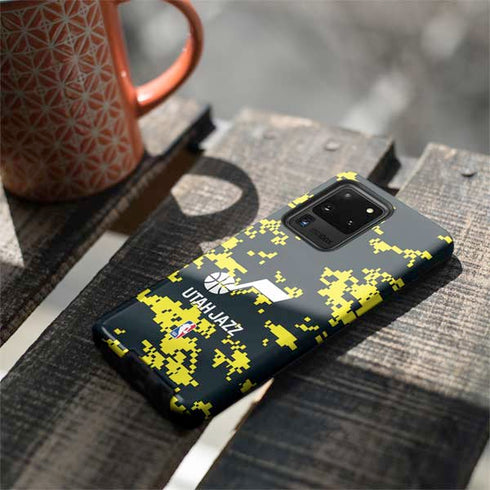 NBA Utah Jazz Grey Digi Camo Galaxy S20 Ultra 5G Pro Case