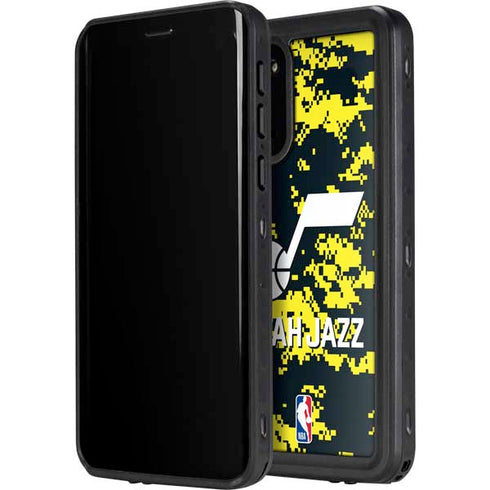 NBA Utah Jazz Grey Digi Camo Galaxy S20 Waterproof Case