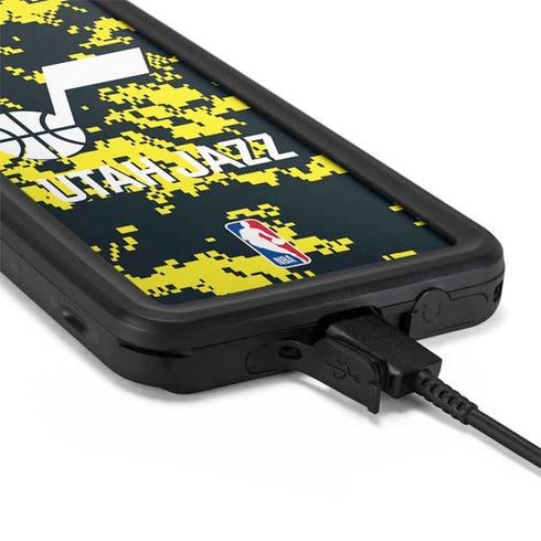 NBA Utah Jazz Grey Digi Camo Galaxy S20 Waterproof Case