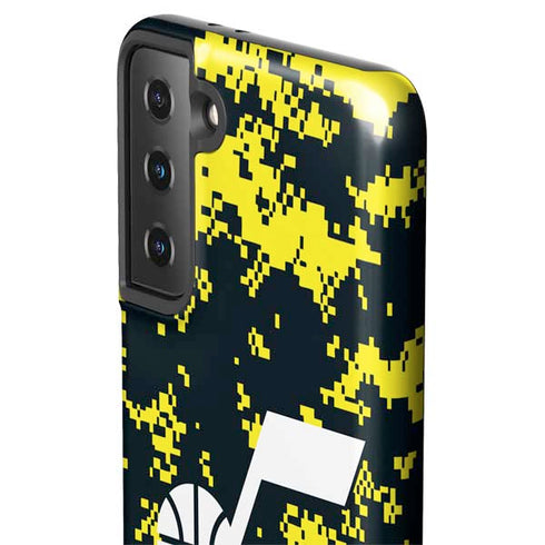 NBA Utah Jazz Grey Digi Camo Galaxy S21 Plus 5G Pro Case