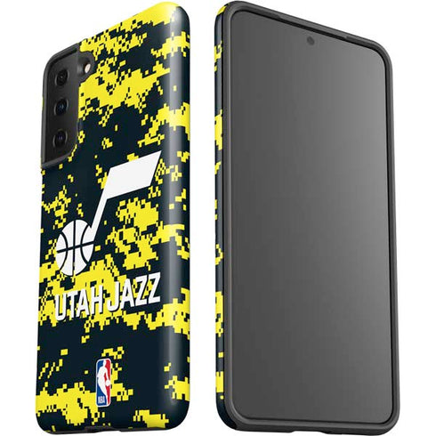 NBA Utah Jazz Grey Digi Camo Galaxy S21 Plus 5G Pro Case