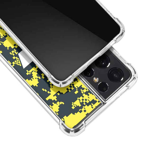 NBA Utah Jazz Grey Digi Camo Galaxy S21 Ultra 5G Clear Case