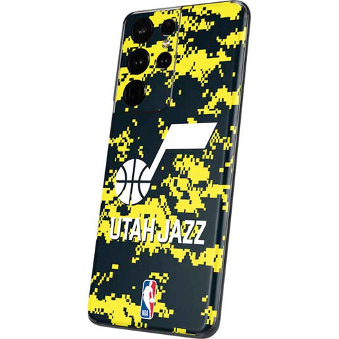 NBA Utah Jazz Grey Digi Camo Galaxy S21 Ultra 5G Skin