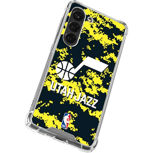 NBA Utah Jazz Grey Digi Camo Galaxy S23 Clear Case