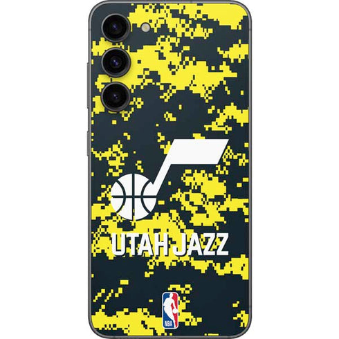 NBA Utah Jazz Grey Digi Camo Galaxy S23 Plus Skin