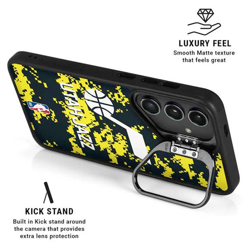 NBA Utah Jazz Grey Digi Camo Galaxy S25 Kickstand Case