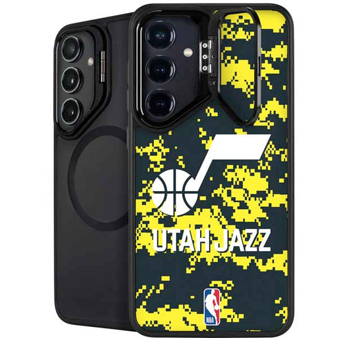 NBA Utah Jazz Grey Digi Camo Galaxy S25 Plus Kickstand Case