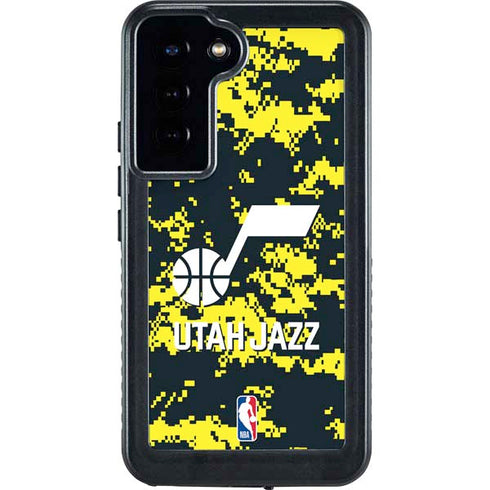 NBA Utah Jazz Grey Digi Camo Galaxy S24 Plus Waterproof Case