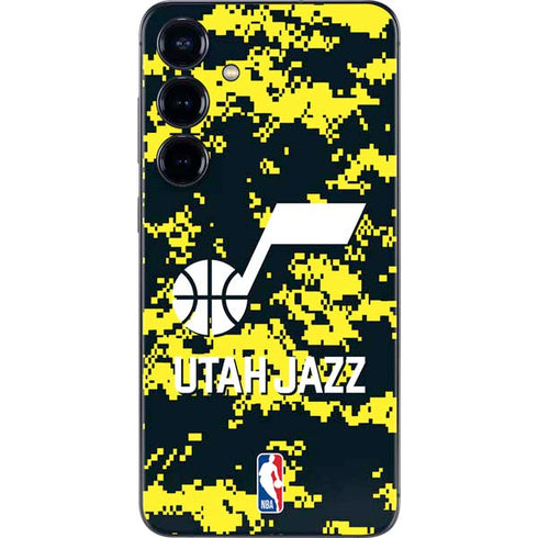NBA Utah Jazz Grey Digi Camo Galaxy S25 Skin